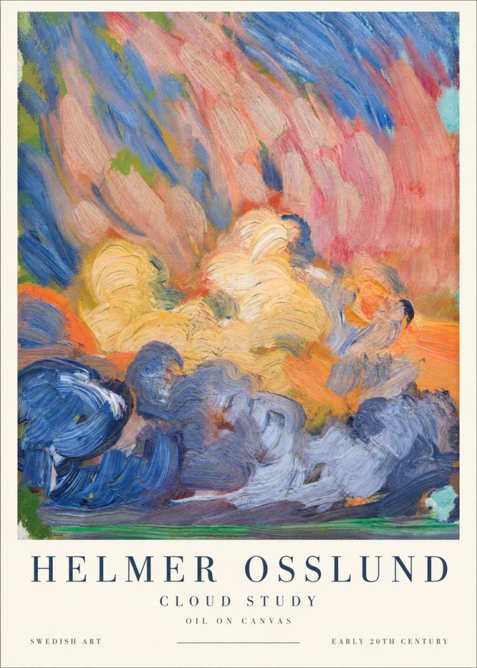 Helmer Osslund Sunset Clouds No2 - Affiche