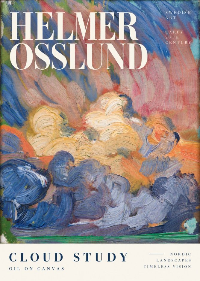 Helmer Osslund Sunset Clouds No4 - Affiche