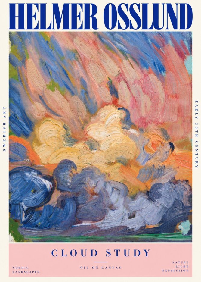 Helmer Osslund Sunset Clouds No5 - Affiche