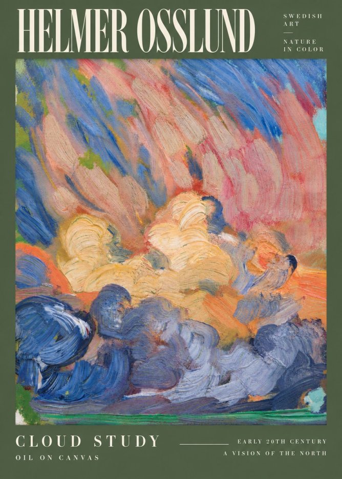 Helmer Osslund Sunset Clouds No6 - Affiche