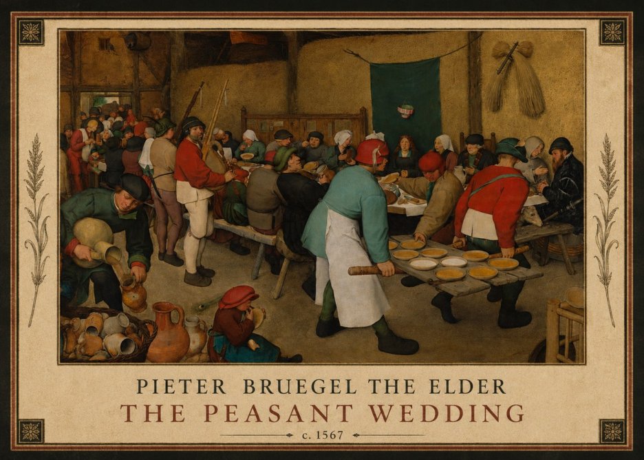 Pieter Bruegel The Peasant Wedding V No1 - Affiche