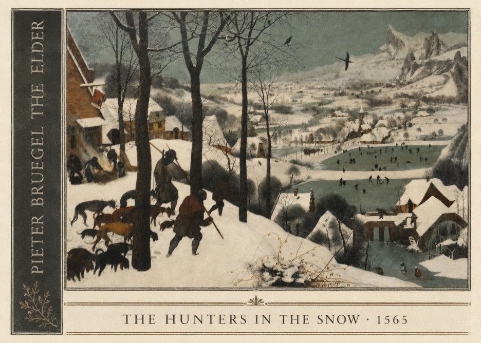 Pieter Bruegel The Hunters in the Snow II No2 - Affiche