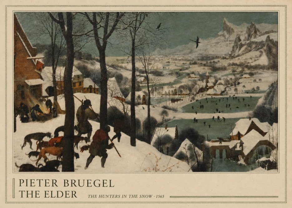 Pieter Bruegel The Hunters in the Snow II No4 - Affiche