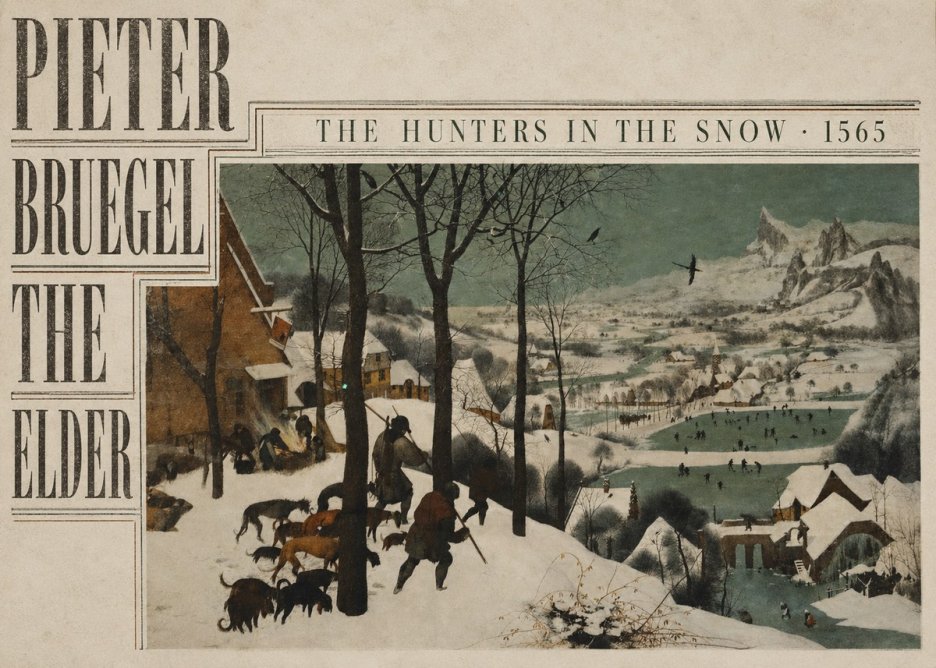 Pieter Bruegel The Hunters in the Snow II No5 - Affiche