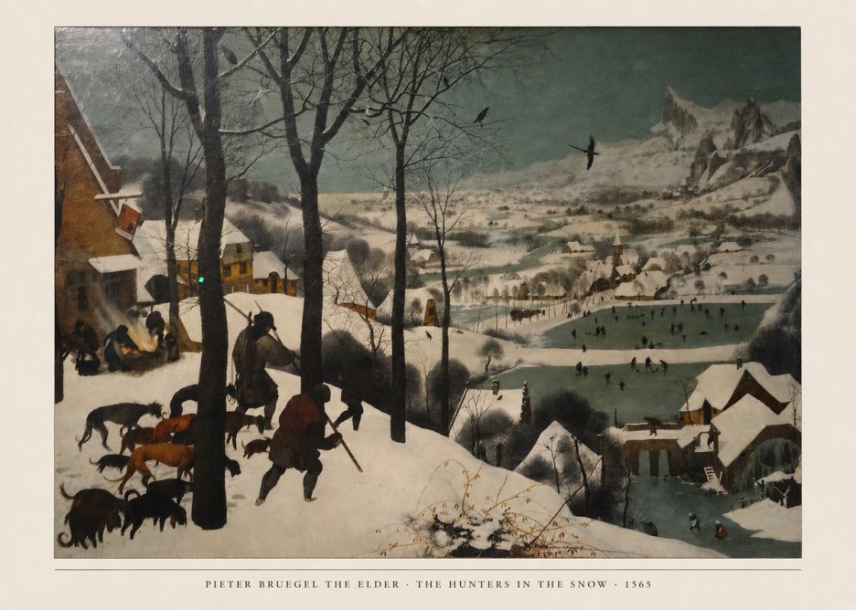 Pieter Bruegel The Hunters in the Snow II No6 - Affiche