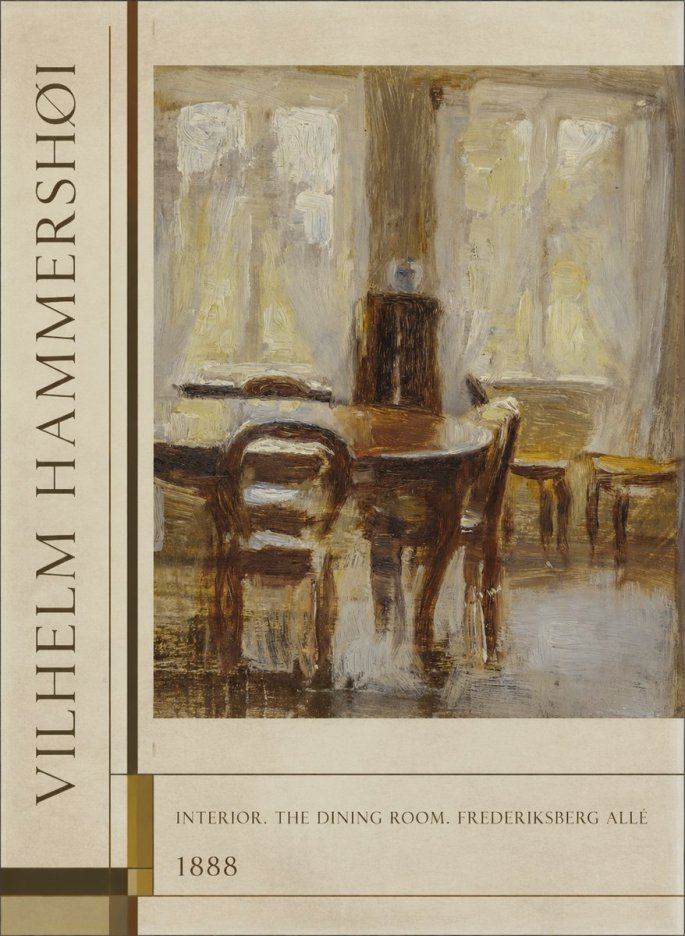 Vilhelm Hammershøi Interior. the Dining Room. Frederiksberg Allé No2 - Affiche