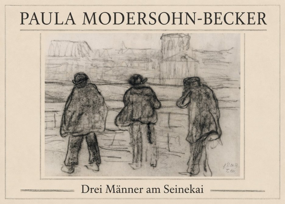 Paula Modersohn-Becker Drei Männer Am Seinekai No1 - Affiche