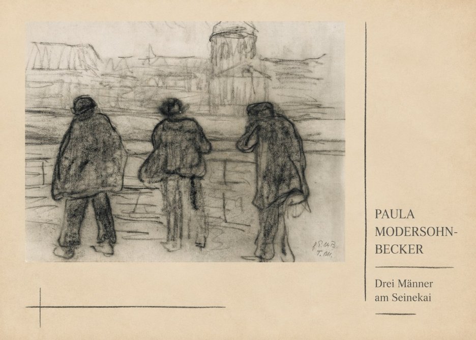 Paula Modersohn-Becker Drei Männer Am Seinekai No3 - Affiche