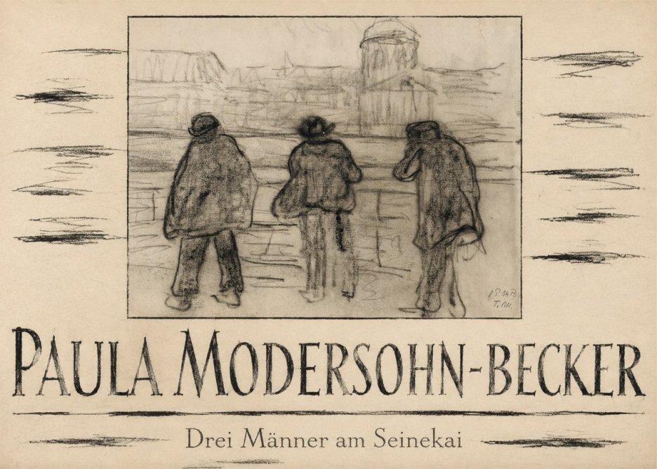 Paula Modersohn-Becker Drei Männer Am Seinekai No4 - Affiche