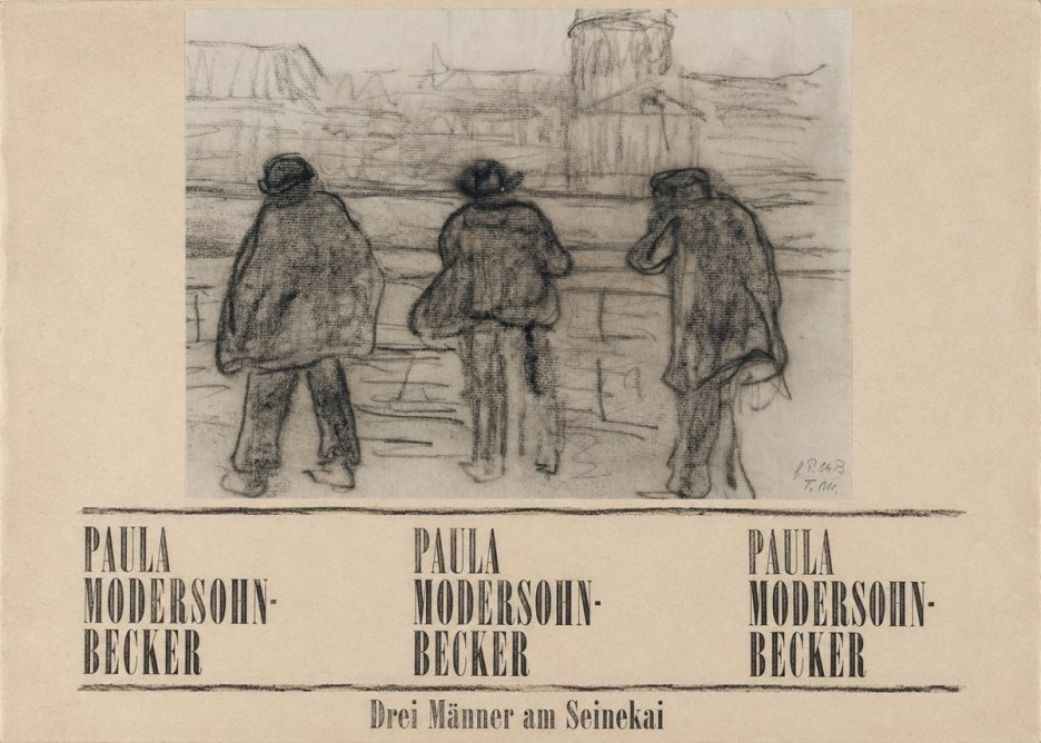 Paula Modersohn-Becker Drei Männer Am Seinekai No6 - Affiche
