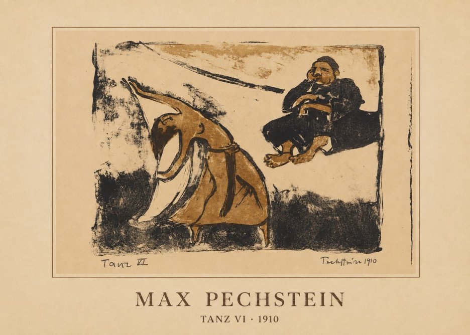 Max Pechstein Tanz Vi • 1910 No3 - Affiche