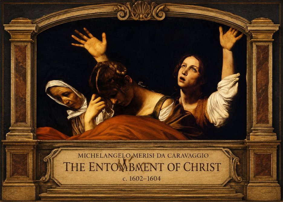 Michelangelo Merisi da Caravaggio The Entombment of Christ I No3 - Affiche