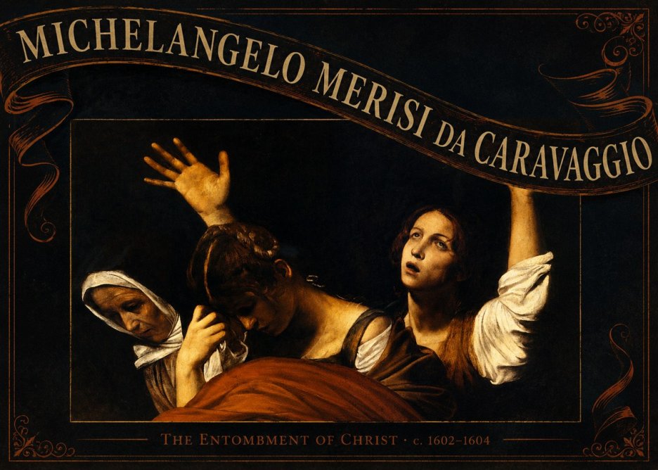 Michelangelo Merisi da Caravaggio The Entombment of Christ I No6 - Affiche