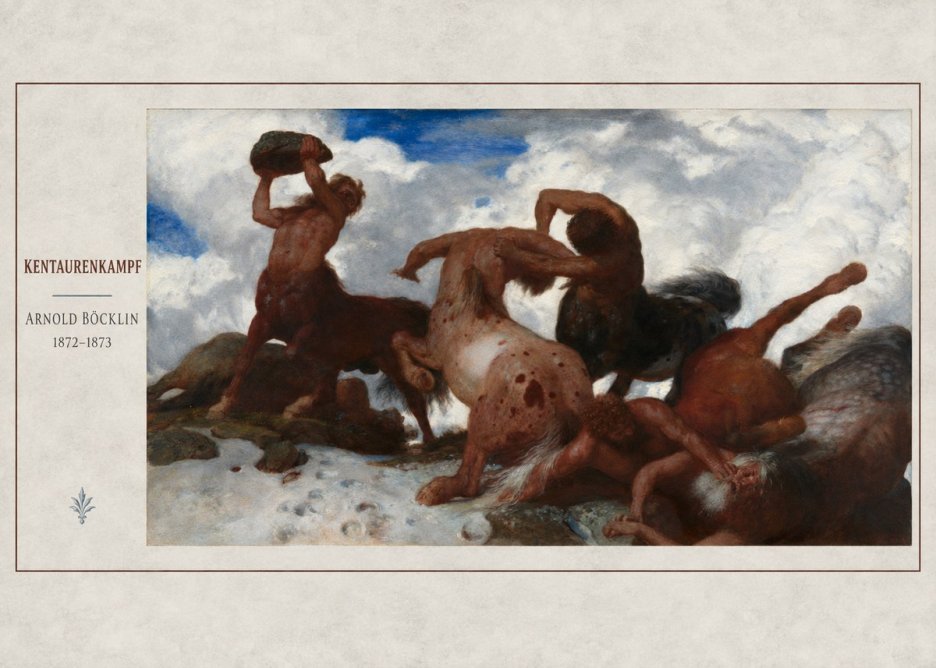 Arnold Böcklin Kentaurenkampf No3 - Affiche