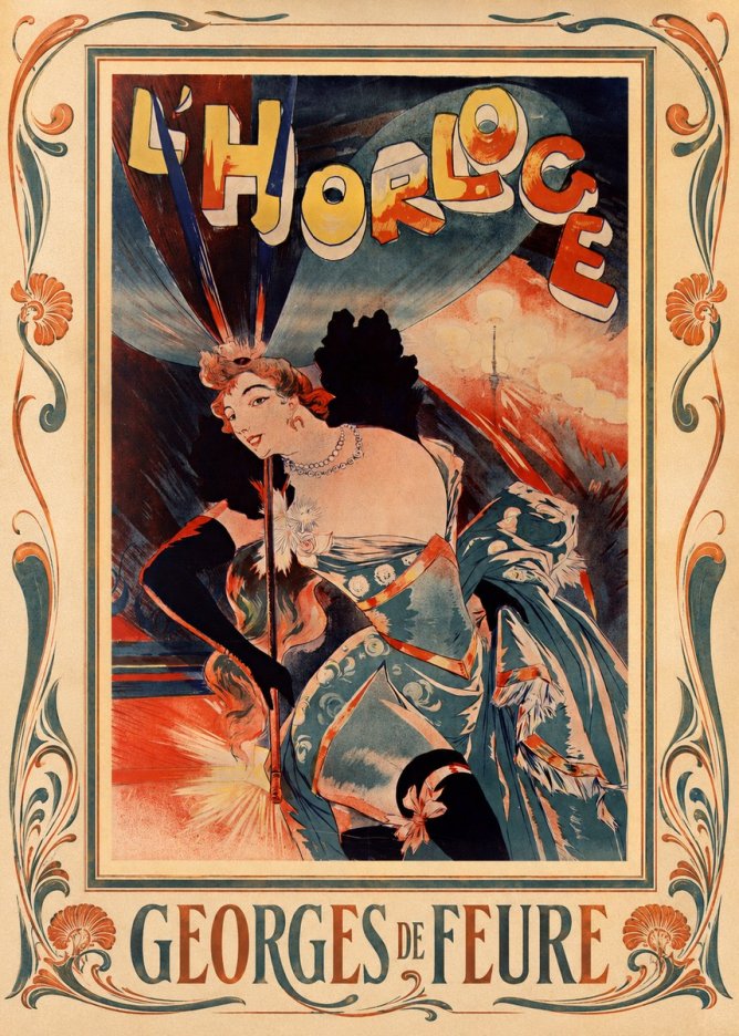 Georges de Feure L'horloge II No1 - Affiche