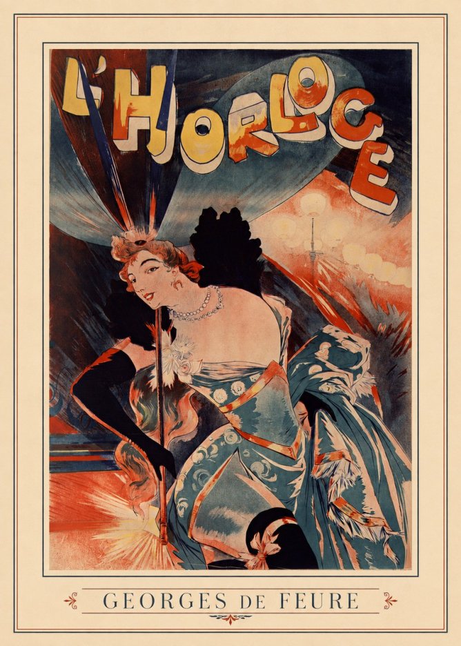 Georges de Feure L'horloge II No4 - Affiche