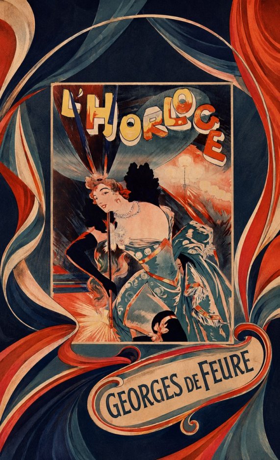Georges de Feure L'horloge II No5 - Affiche