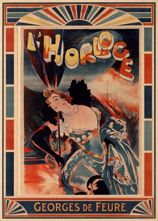 Georges de Feure L'horloge II No6 - Affiche