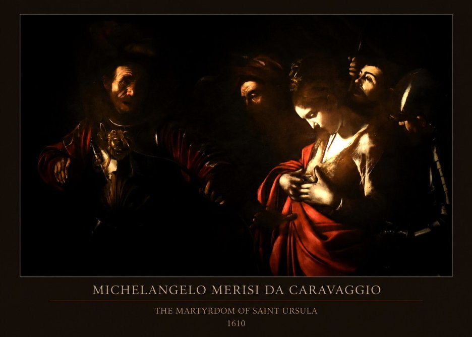 Michelangelo Merisi da Caravaggio The Martyrdom of Saint Ursula No5 - Affiche