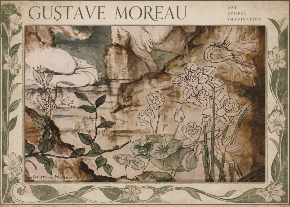 Gustave Moreau Floral Study No6 - Affiche