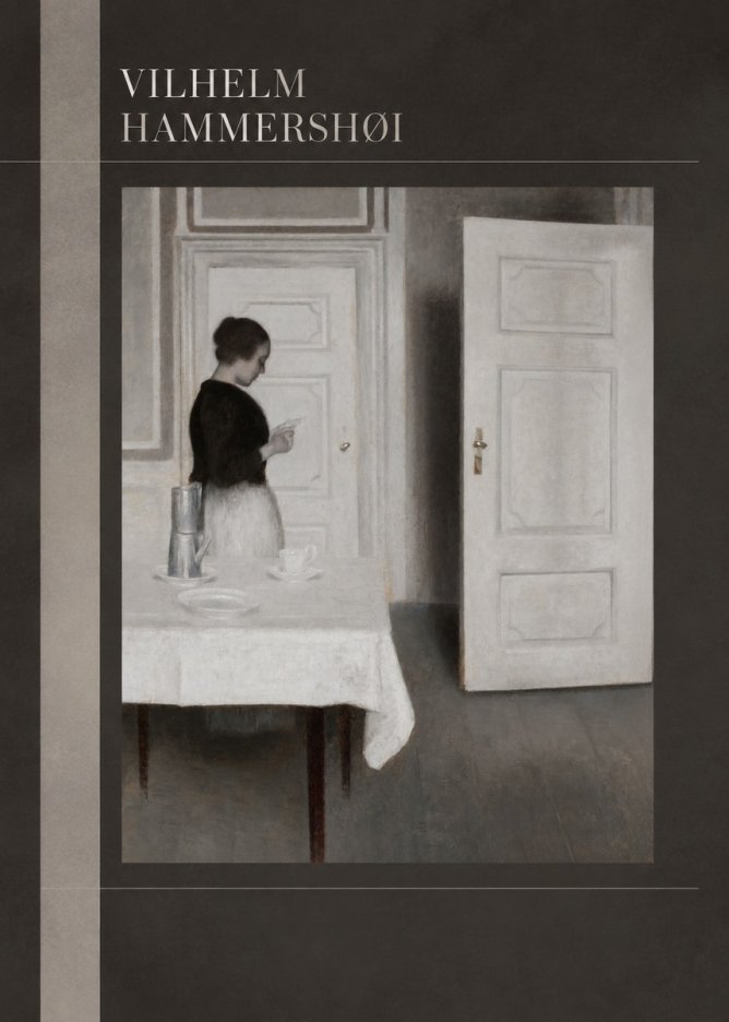Vilhelm Hammershøi Interior with a Woman Reading a Letter No5 - Affiche