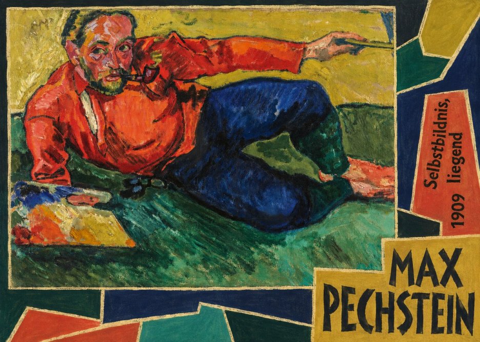 Max Pechstein Selbstbildnis, Liegend No5 - Affiche