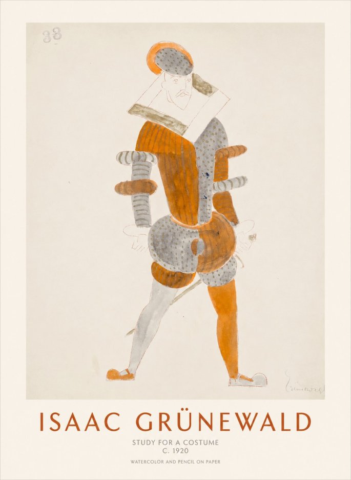 Isaac Grünewald Study for a Costume II No1 - Affiche