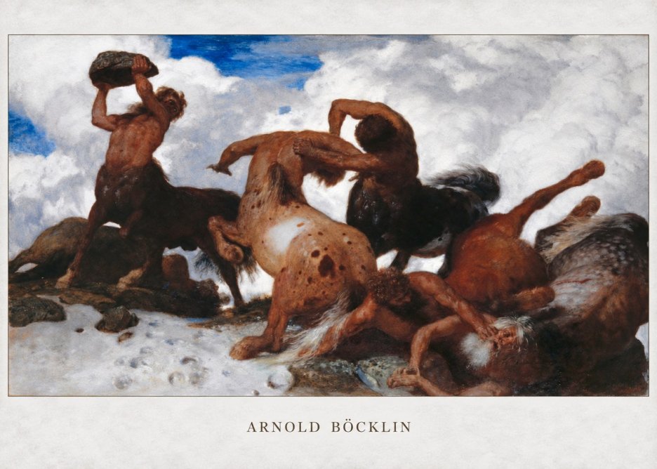 Arnold Böcklin Battle of the Centaurs No2 - Affiche