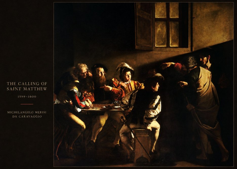 Michelangelo Merisi da Caravaggio The Calling of Saint Matthew I No5 - Affiche