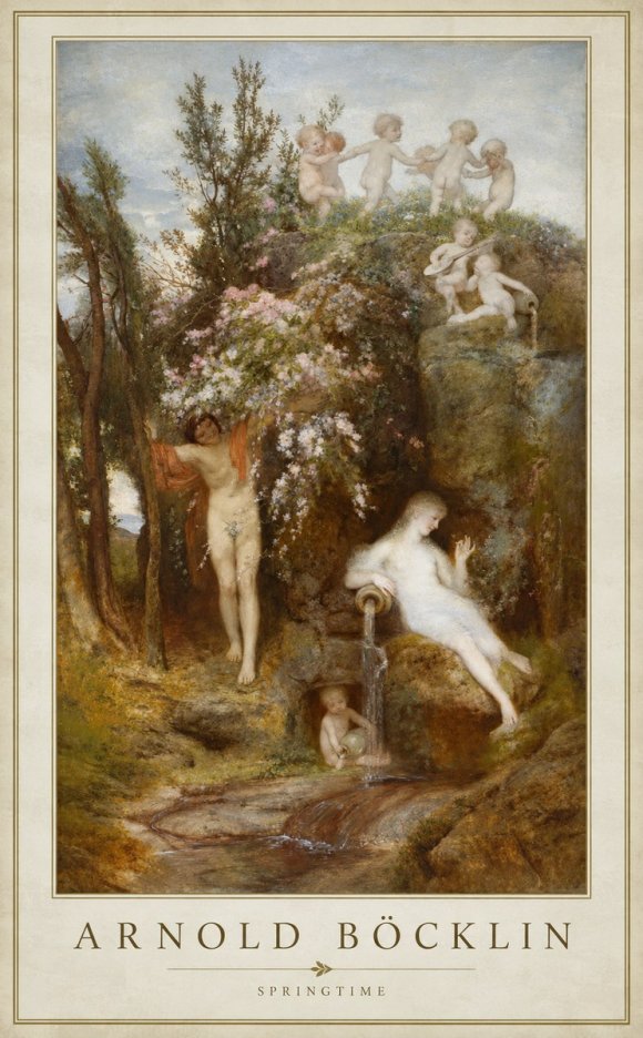 Arnold Böcklin Springtime No1 - Affiche