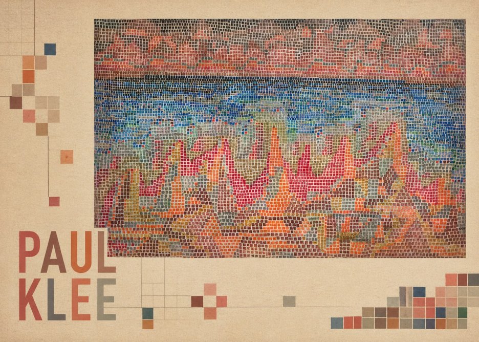 Paul Klee Abstract Gridded Composition No2 - Affiche