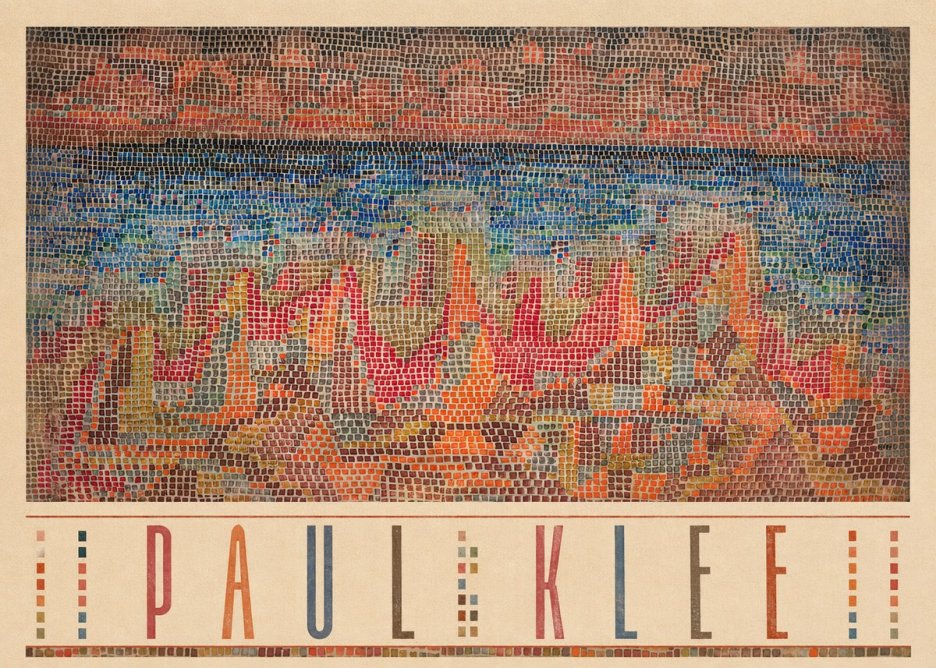 Paul Klee Abstract Gridded Composition No3 - Affiche