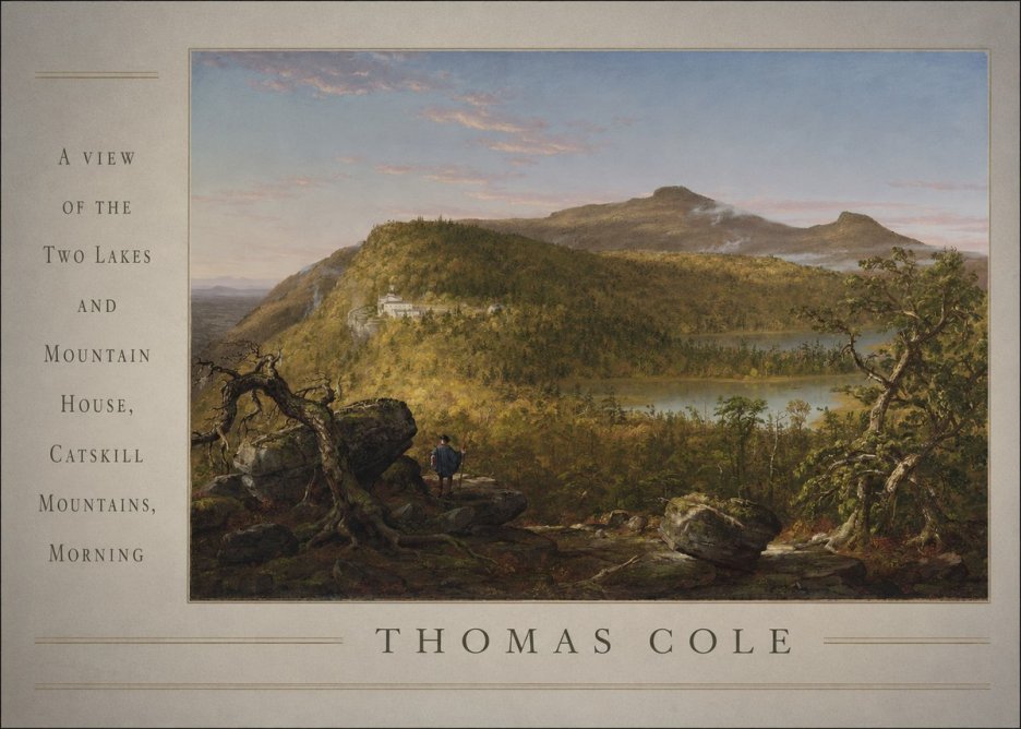 Thomas Cole A View of the Two Lakes and Mountain House, Catskill Mountains, Morning No3 - Affiche