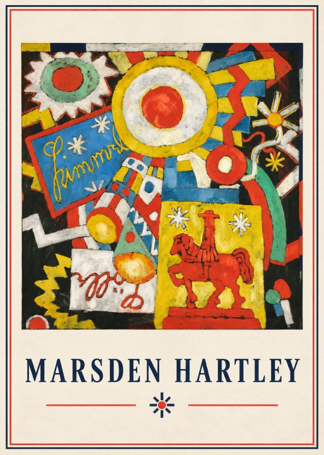 Marsden Hartley Himmel Lille No4 - Affiche
