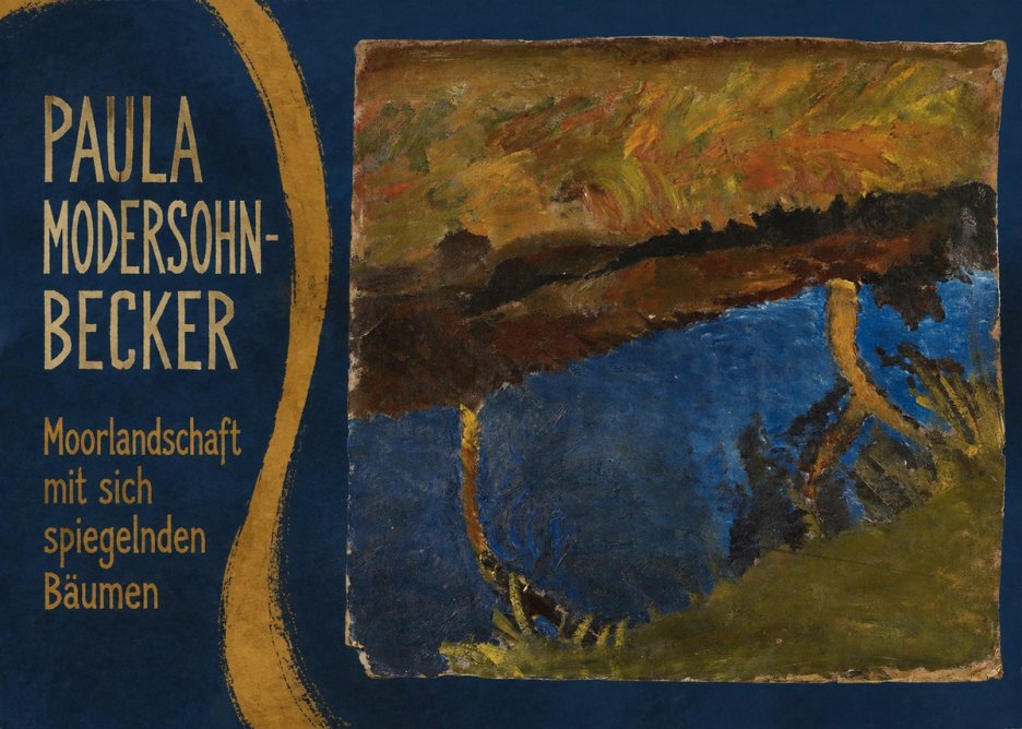 Paula Modersohn-Becker Moorlandschaft Mit Sich Spiegelnden Bäumen No5 - Affiche