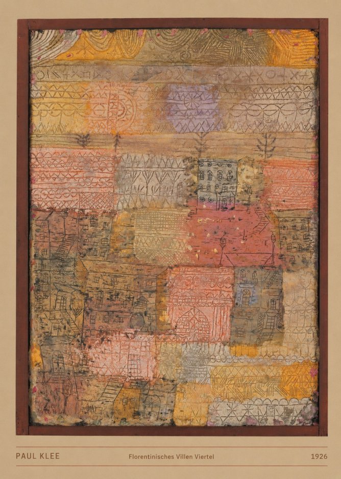 Paul Klee Florentinisches Villen Viertel No5 - Affiche