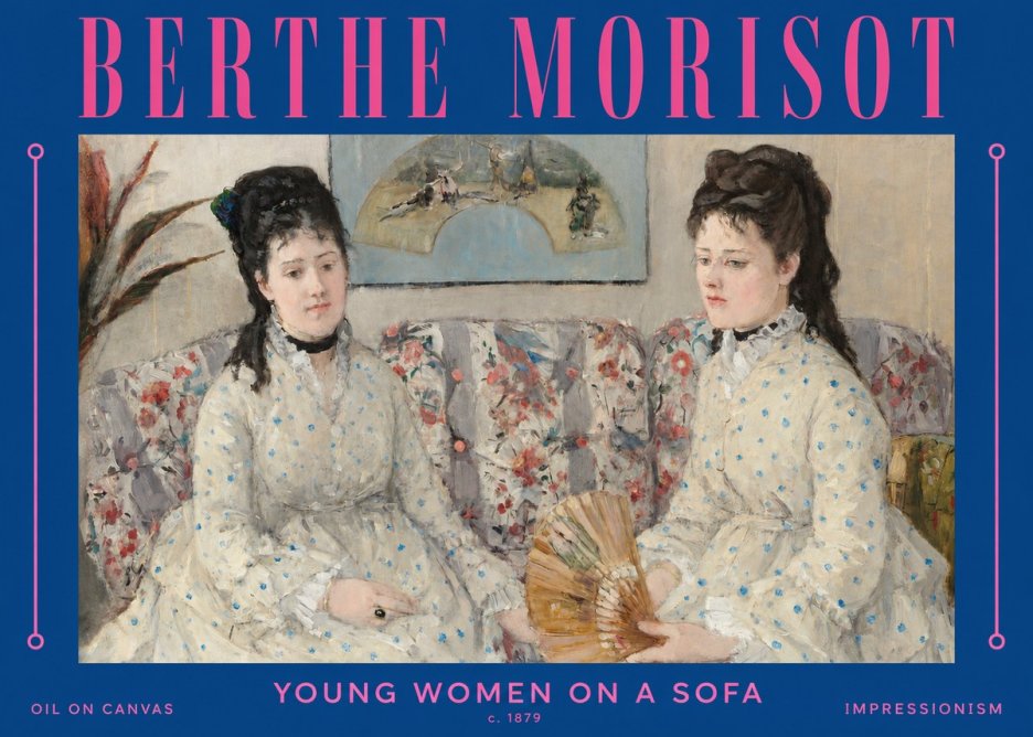 Berthe Morisot Young Women on a Sofa No2 - Affiche