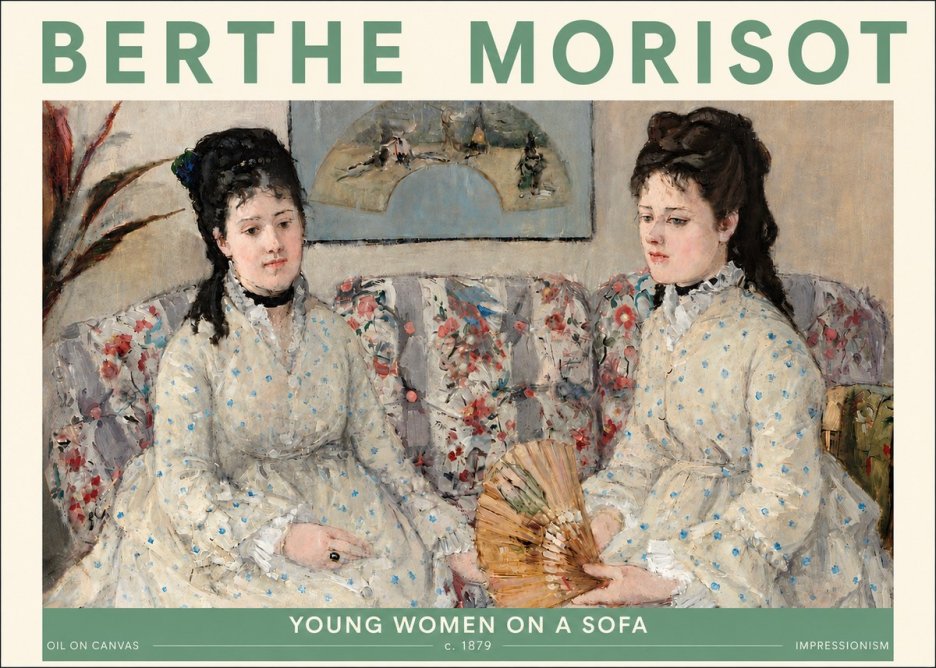 Berthe Morisot Young Women on a Sofa No4 - Affiche
