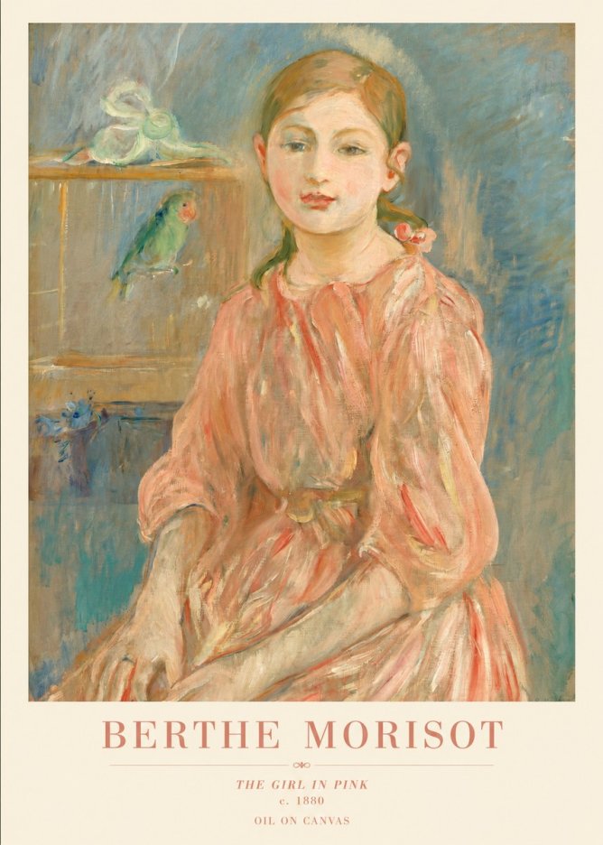 Berthe Morisot The Girl in Pink No1 - Affiche