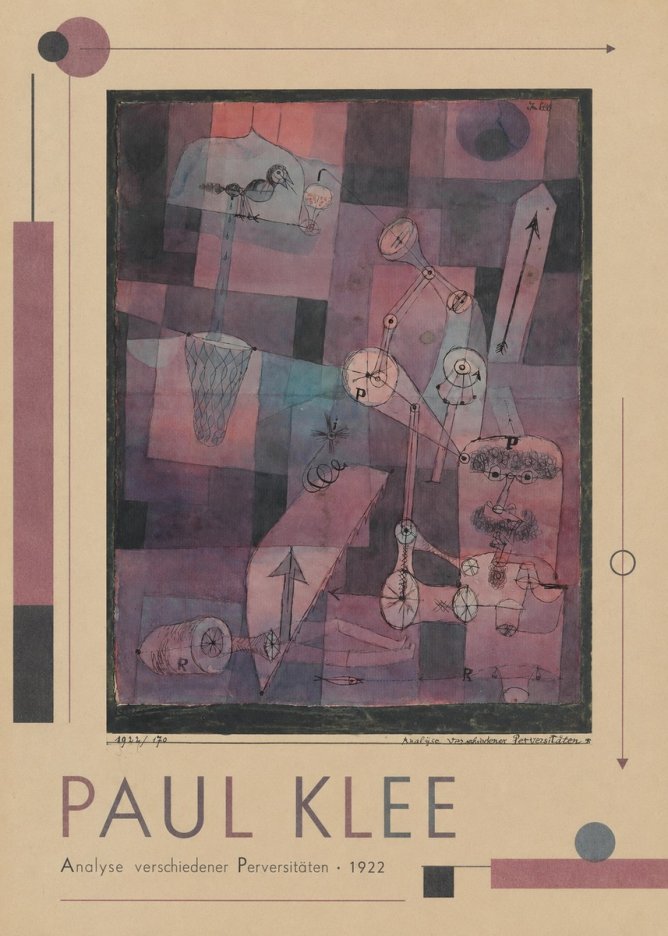Paul Klee Analyse Verschiedener Perversitäten No1 - Affiche