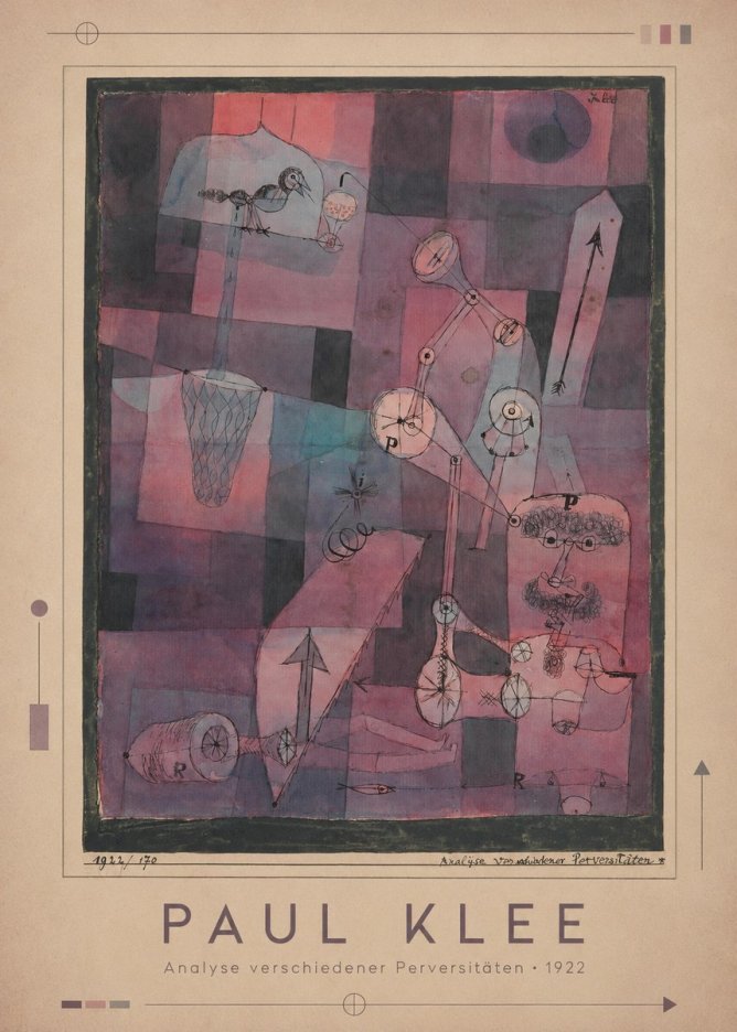 Paul Klee Analyse Verschiedener Perversitäten No2 - Affiche