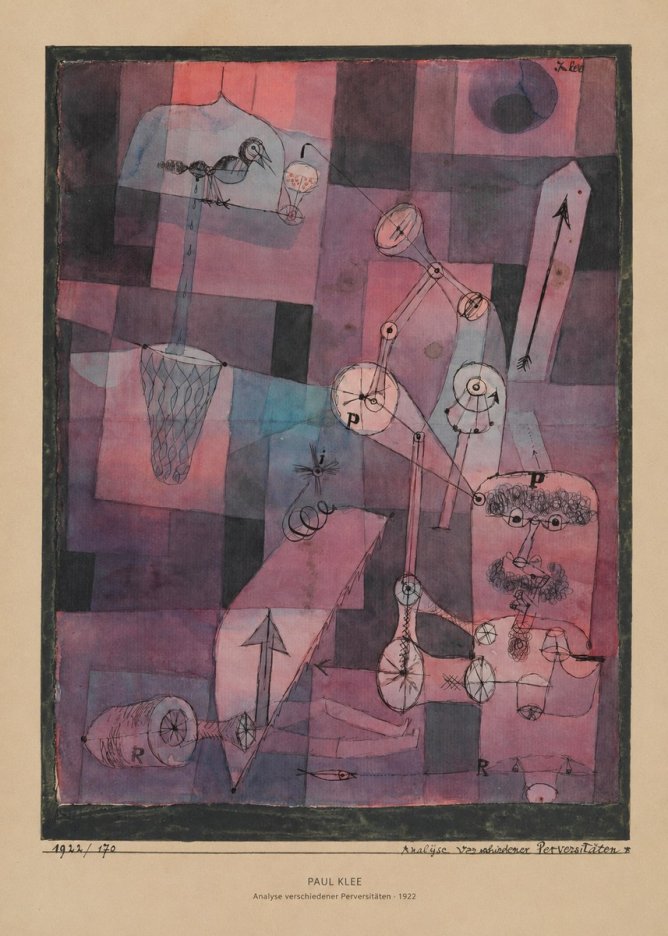 Paul Klee Analyse Verschiedener Perversitäten No5 - Affiche