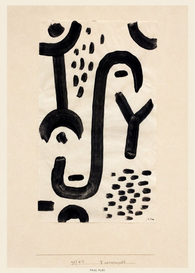 Paul Klee Face of the Goddess No4 - Affiche