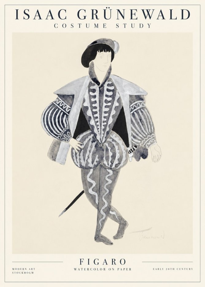 Isaac Grünewald Figaro II No1 - Affiche