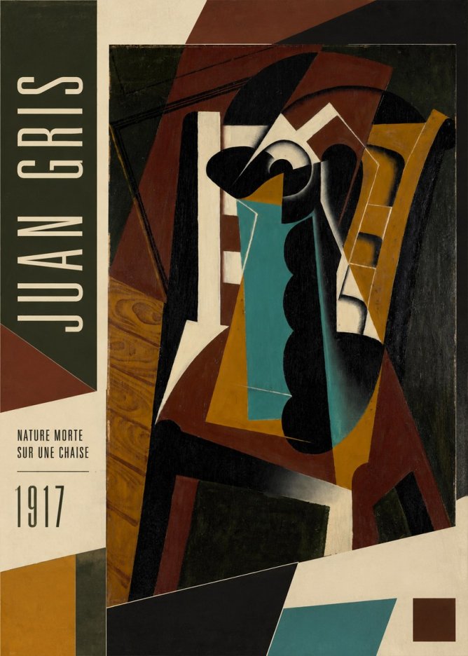 Juan Gris Nature Morte Sur Une Chaise No2 - Affiche