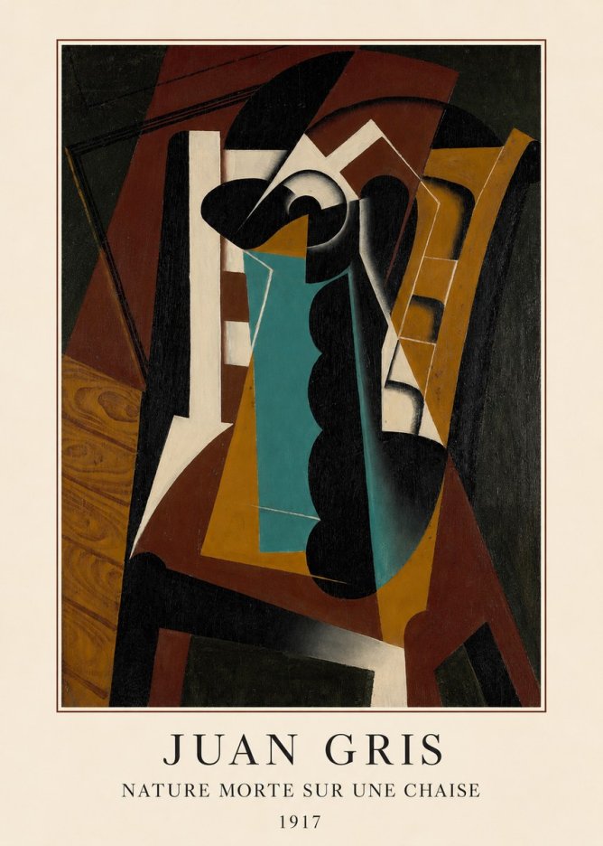 Juan Gris Nature Morte Sur Une Chaise No3 - Affiche