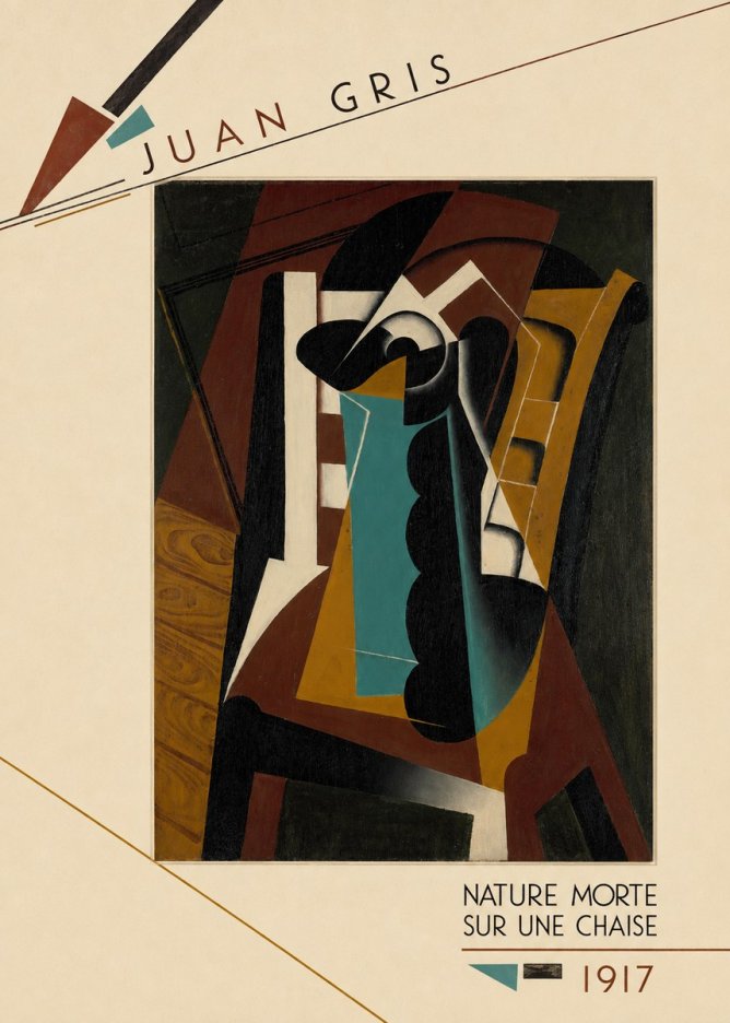Juan Gris Nature Morte Sur Une Chaise No5 - Affiche