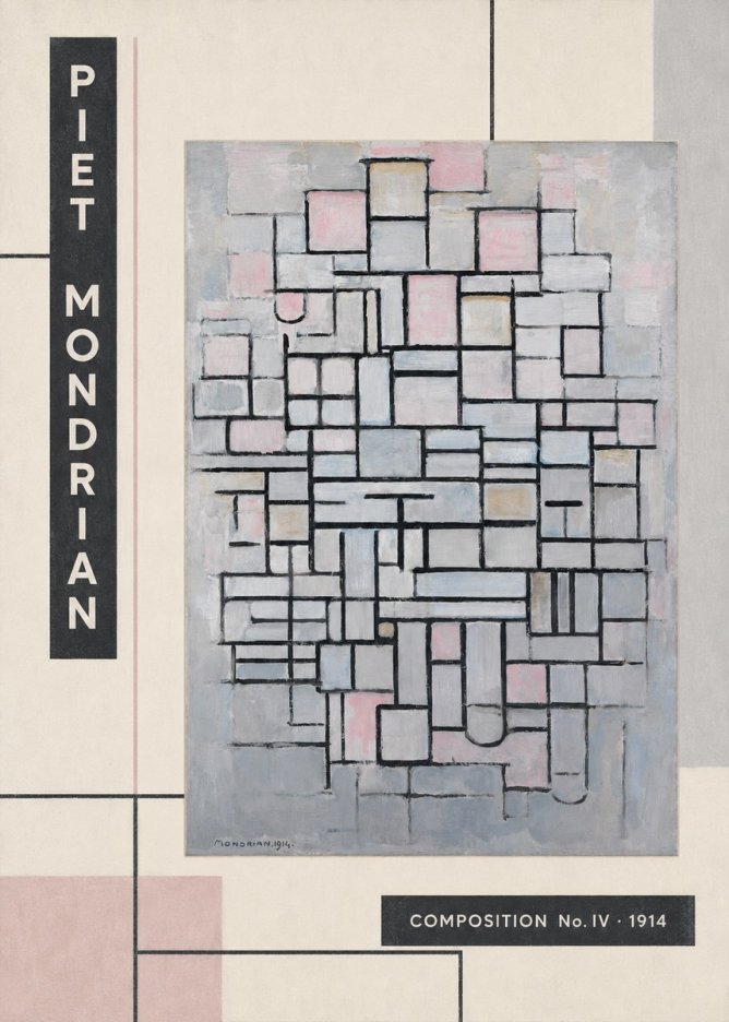 Piet Mondrian Composition No. Iv • 1914 No2 - Affiche