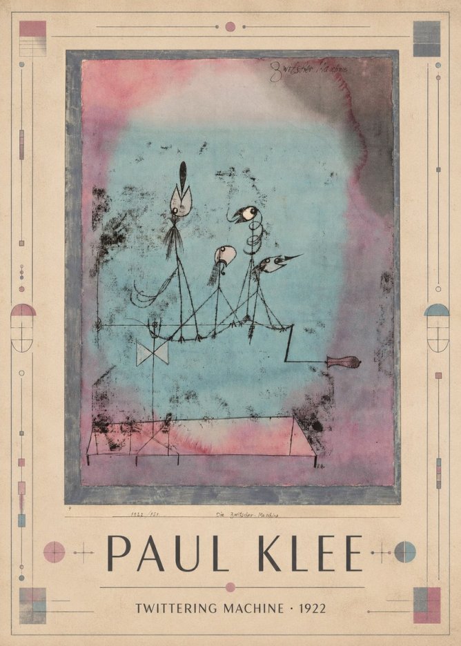 Paul Klee Twittering Machine No1 - Affiche