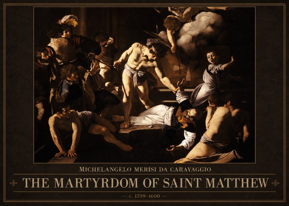 Michelangelo Merisi da Caravaggio The Martyrdom of Saint Matthew No2 - Affiche